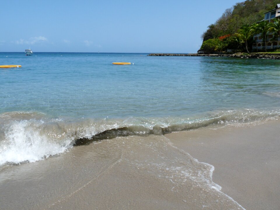 Beach water flowing