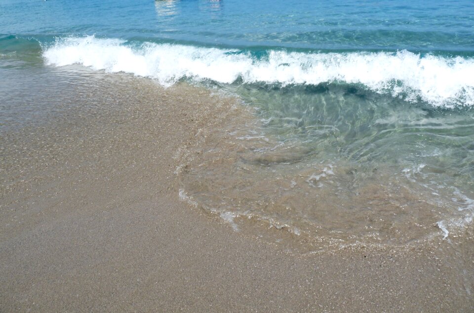 Beach water flowing