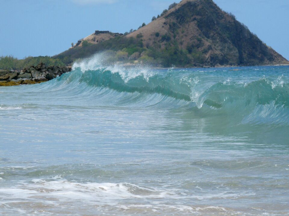 Beach water flowing