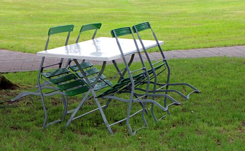 Garden chairs chairs table photo