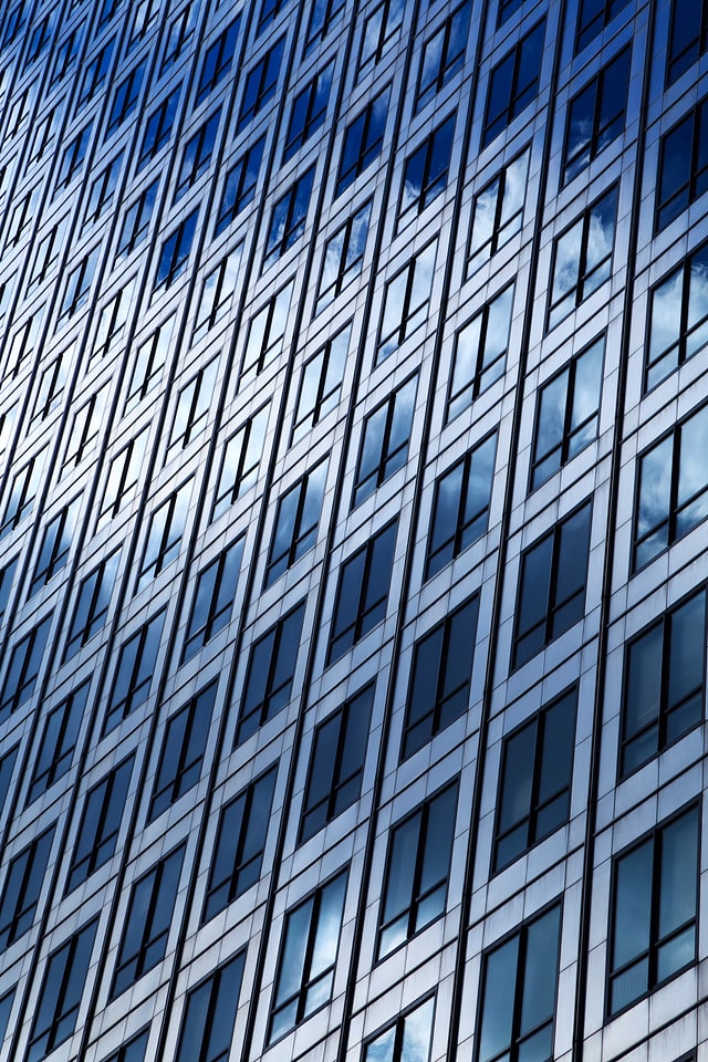 Blue building business