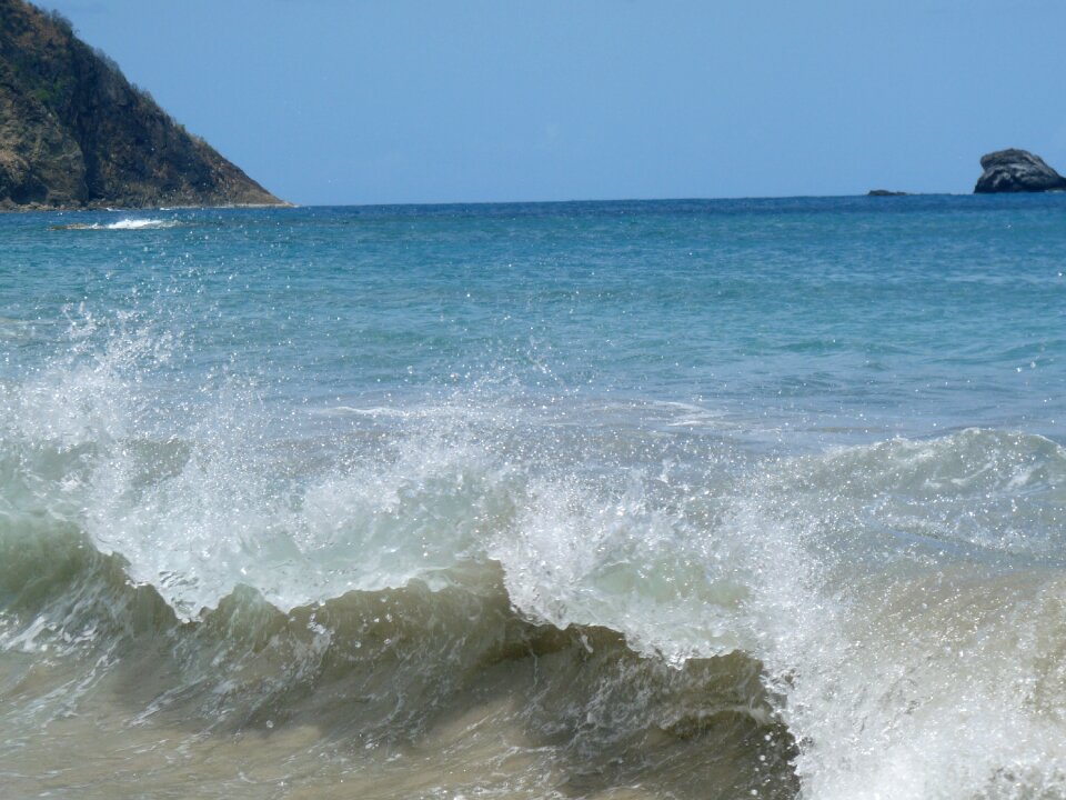 Beach water flowing