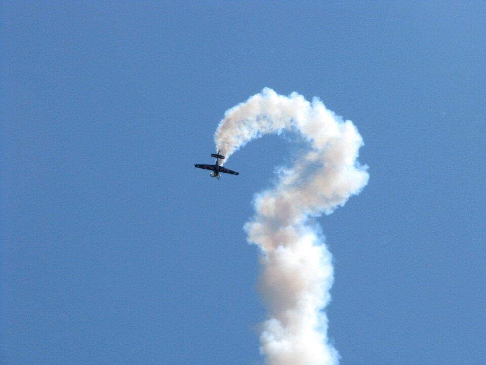 Aircraft red-bull aviator flight demonstration at the limit