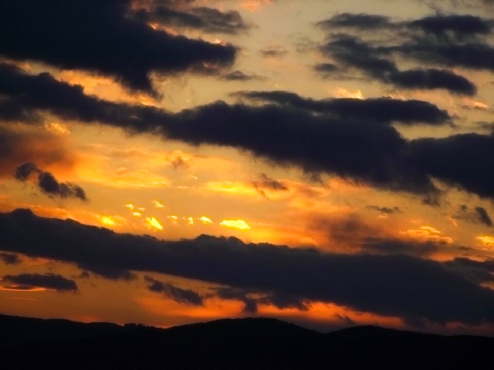 Dusk sunbeam evening