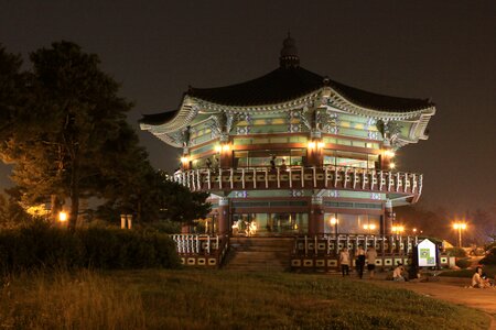 Night view building hill