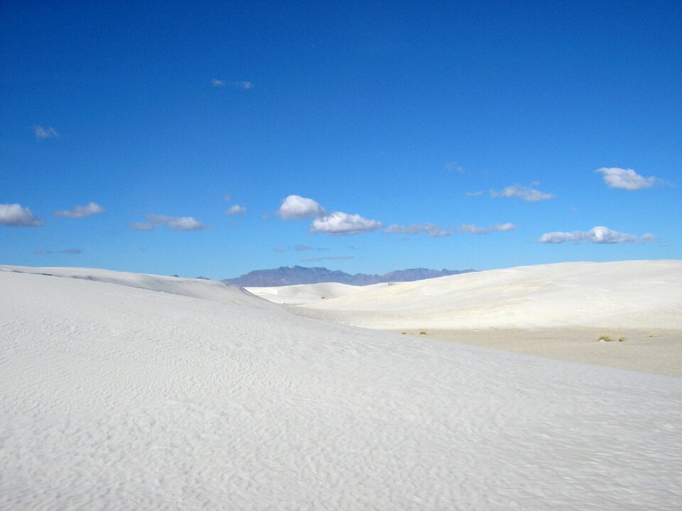 White blue sky scenery