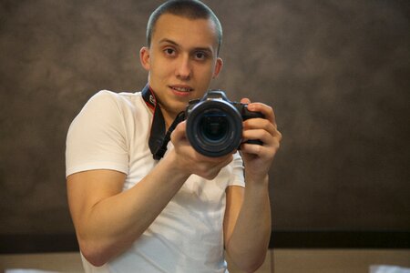 Portrait taking pictures