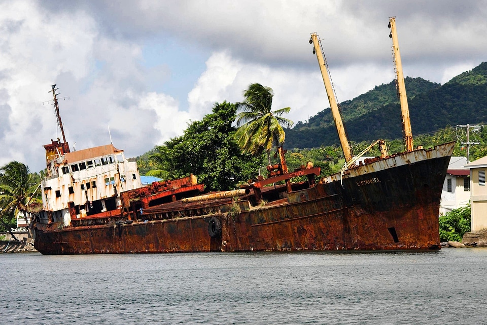 Shipwreck broken abandoned