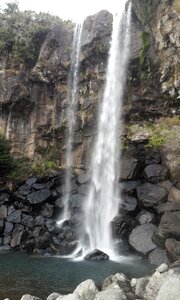Jeju island waterfall nature