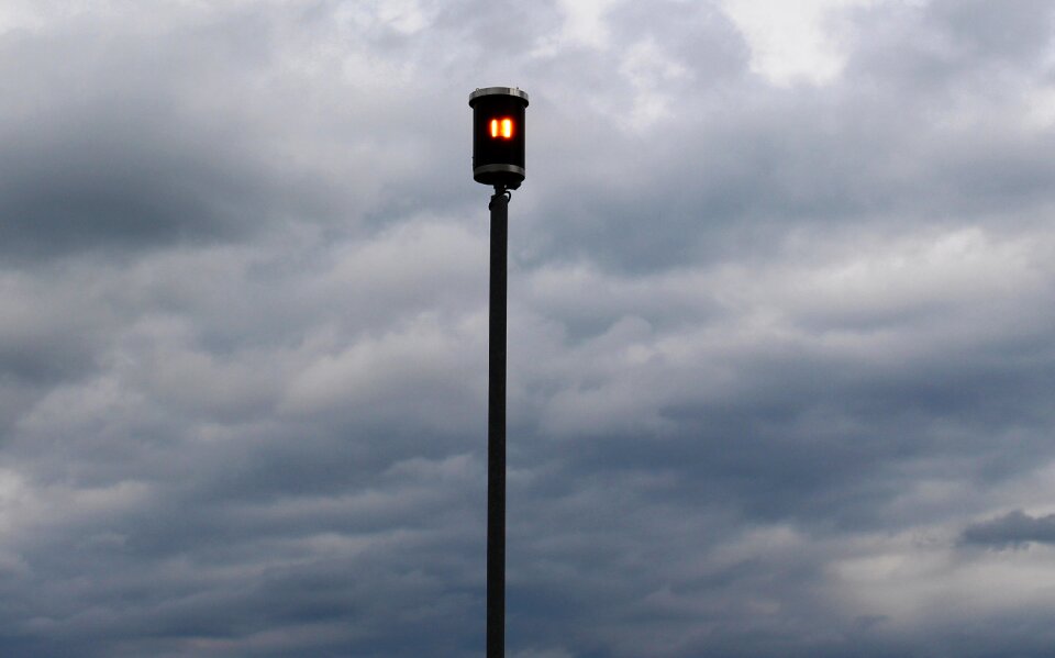 Flash light lake constance clouds heavy sky