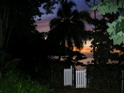 Sunset leaves beach