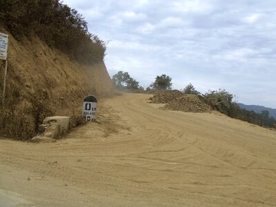 Dusty track dirt road nature