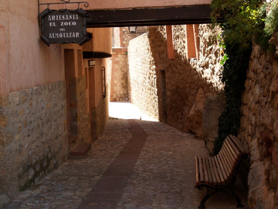 Albarracín lane medieval village