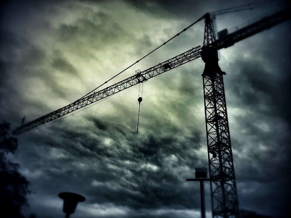Crane boom site build