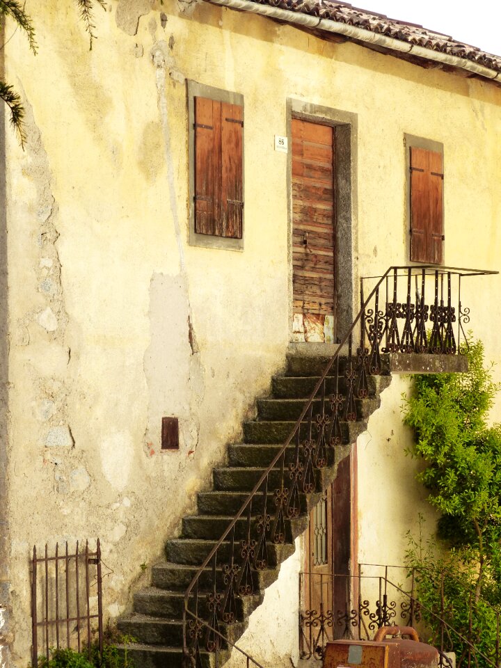 Facade house staircase