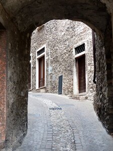 Cobblestone street limone sul garda limone photo