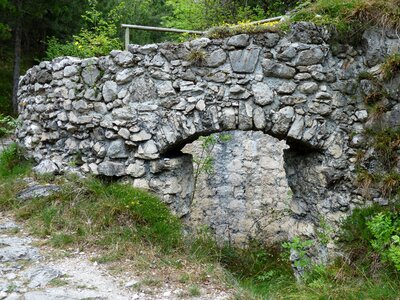 Ruin lime production nature park lake garda