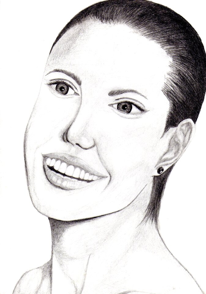 Angelina jolie drawing art