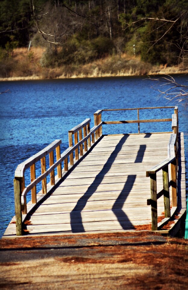 Wooden pier calm quiet photo