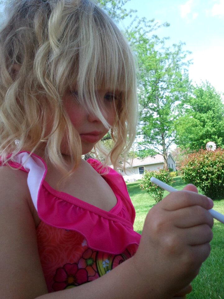 Child paintbrush outdoor kid