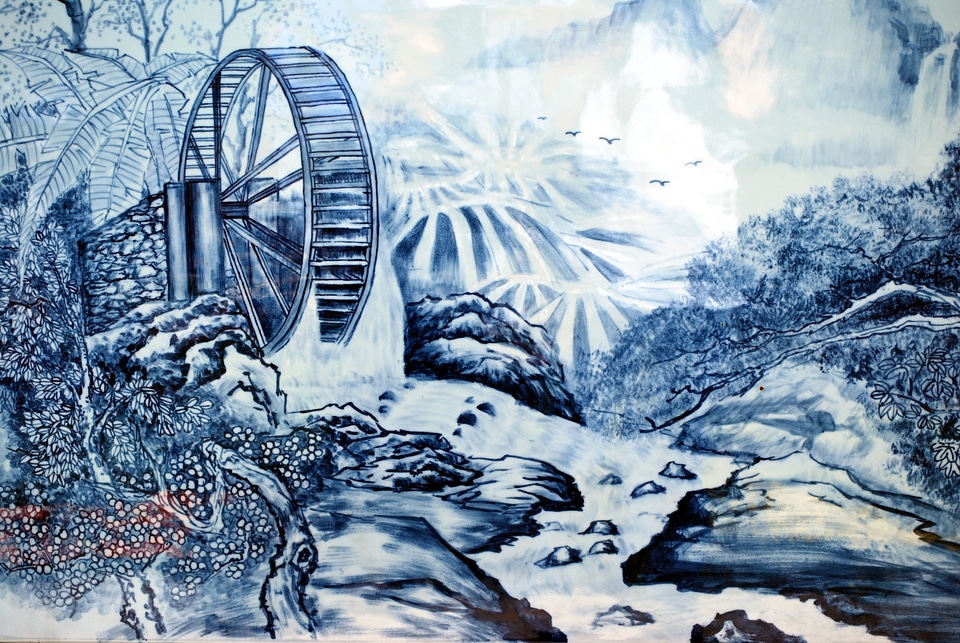 Blue glaze porcelain tile ceramic tile