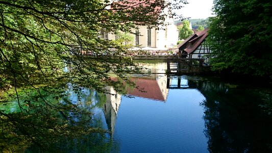 Blaubeuren mirroring water