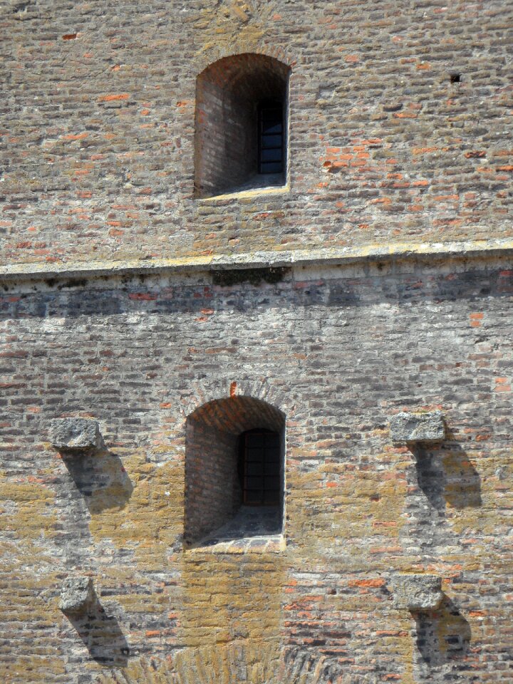Stone wall window facade