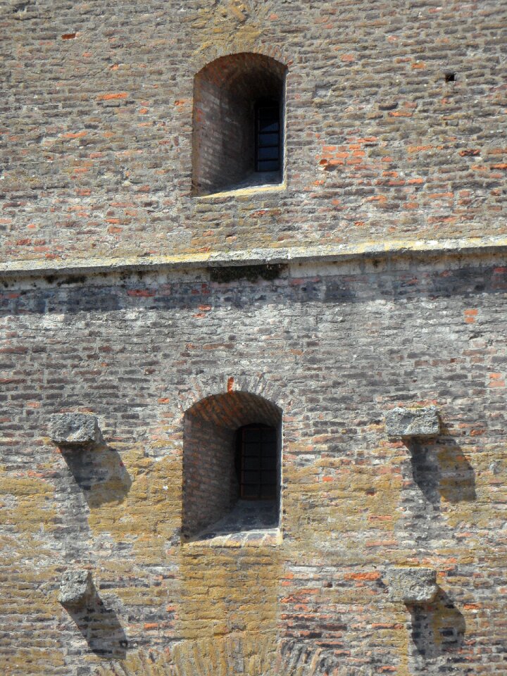 Stone wall window facade photo