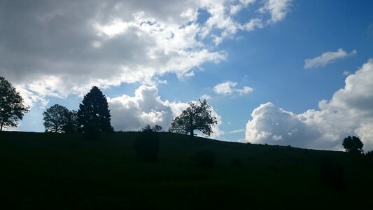 Sky dark clouds landscape