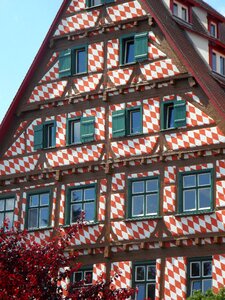 Ulm historic center house facade