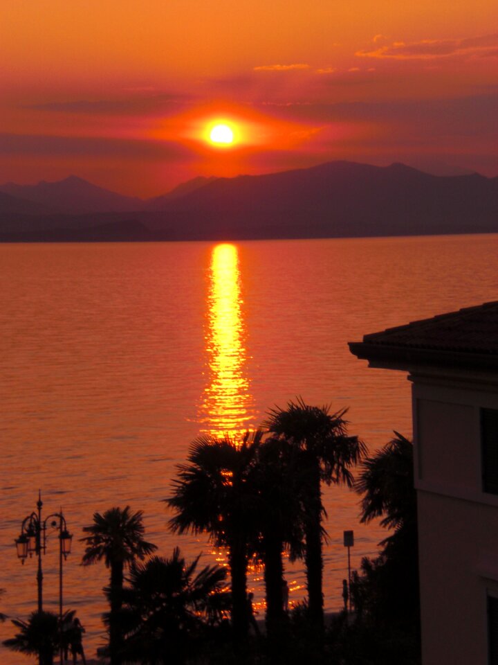 Sunset at dusk ray of light