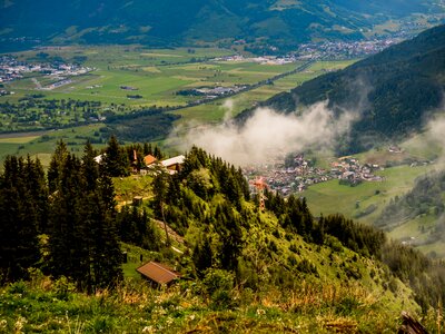 Alm clouds nature far view