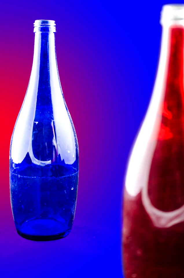 Color glass bottles bottle