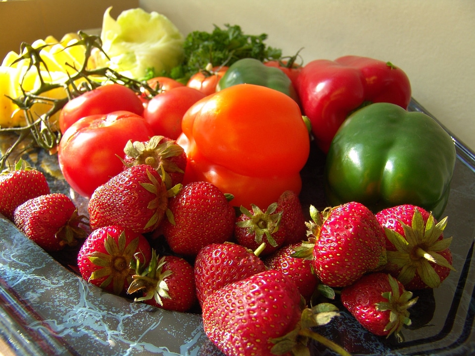 Nutrition strawberries paprika