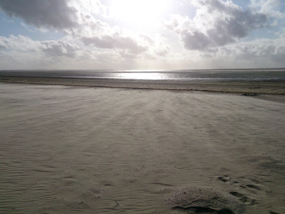 Sand wind sea photo
