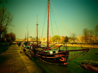 River ship sailing vessel photo