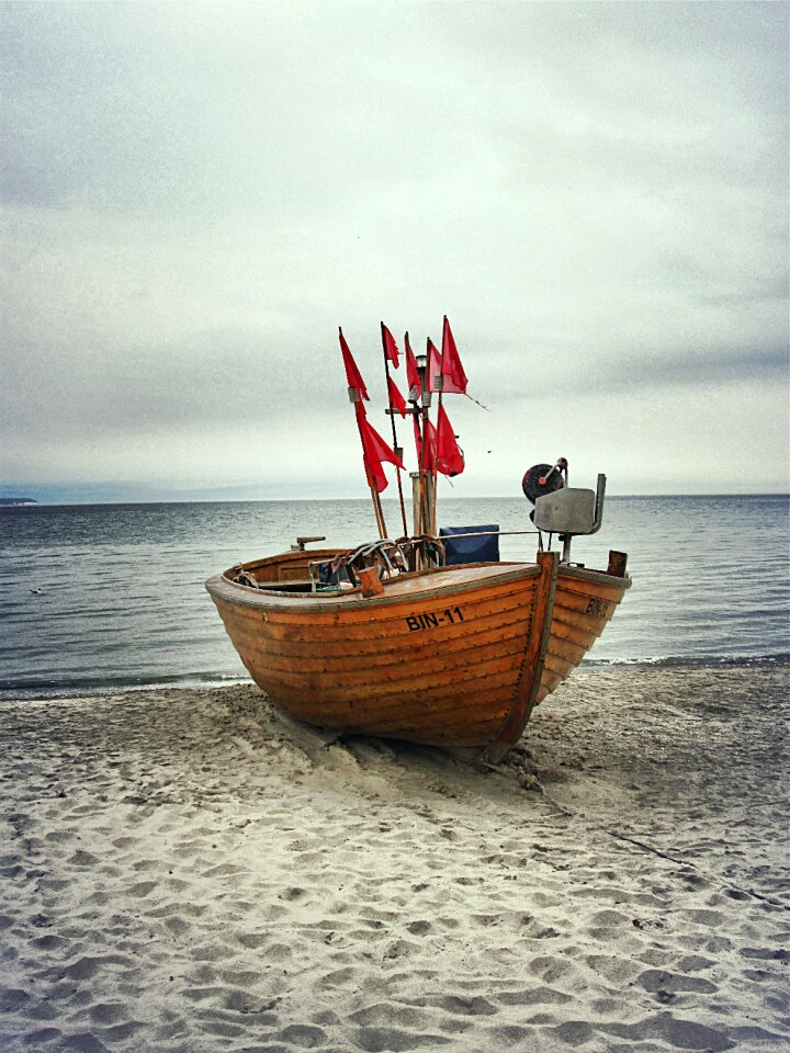 Fishing sky beach