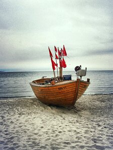 Fishing sky beach photo