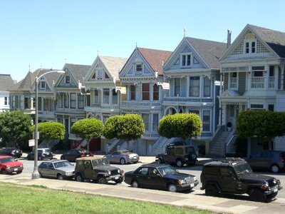 Victorian house painted ladies california photo