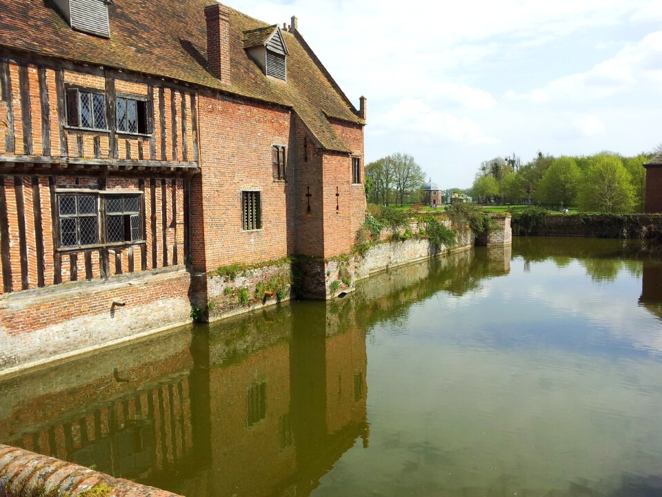 Castle reflection moat wall
