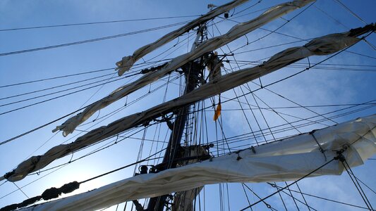 Rigging sail masts photo