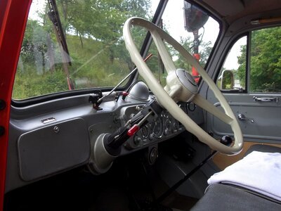 Red handlebars steering wheel photo