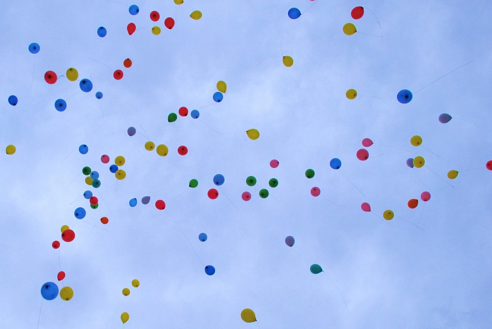 Flying party celebration