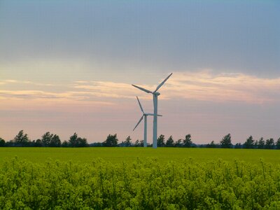 Windmills northern germany landscape