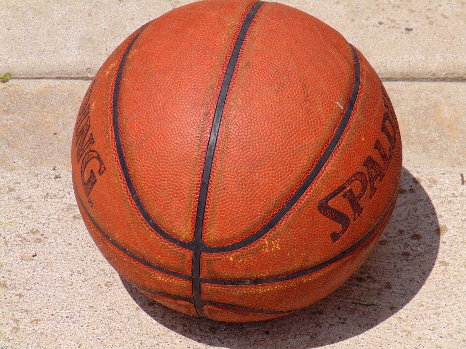 Close-up brown basketball