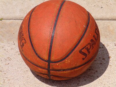 Close-up brown basketball