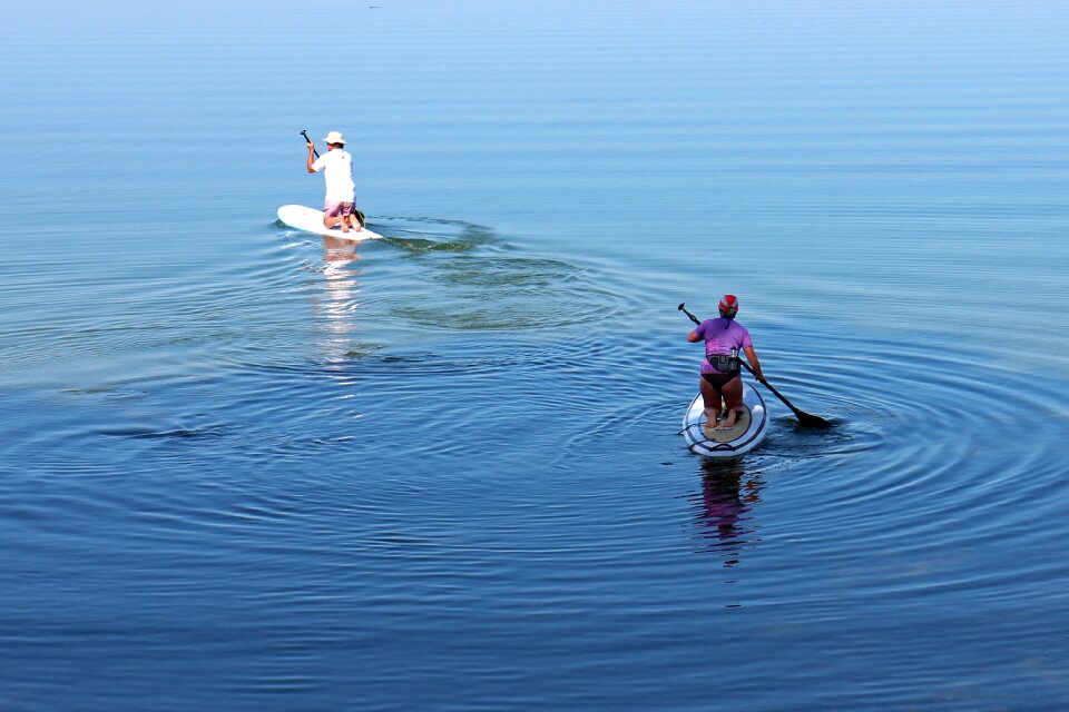 Surfboard paddle surfing stand paddle