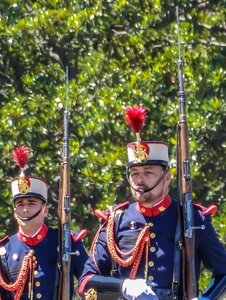 In formation uniform honor guard photo