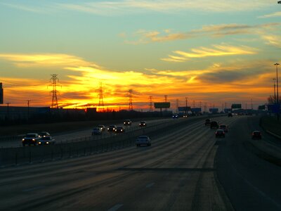 Sunset texas highway