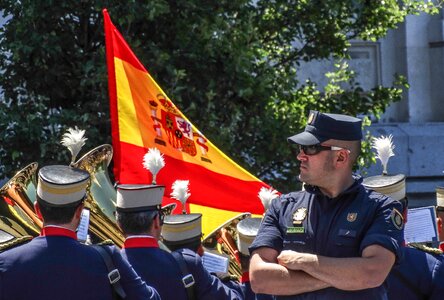 In formation uniform honor guard photo